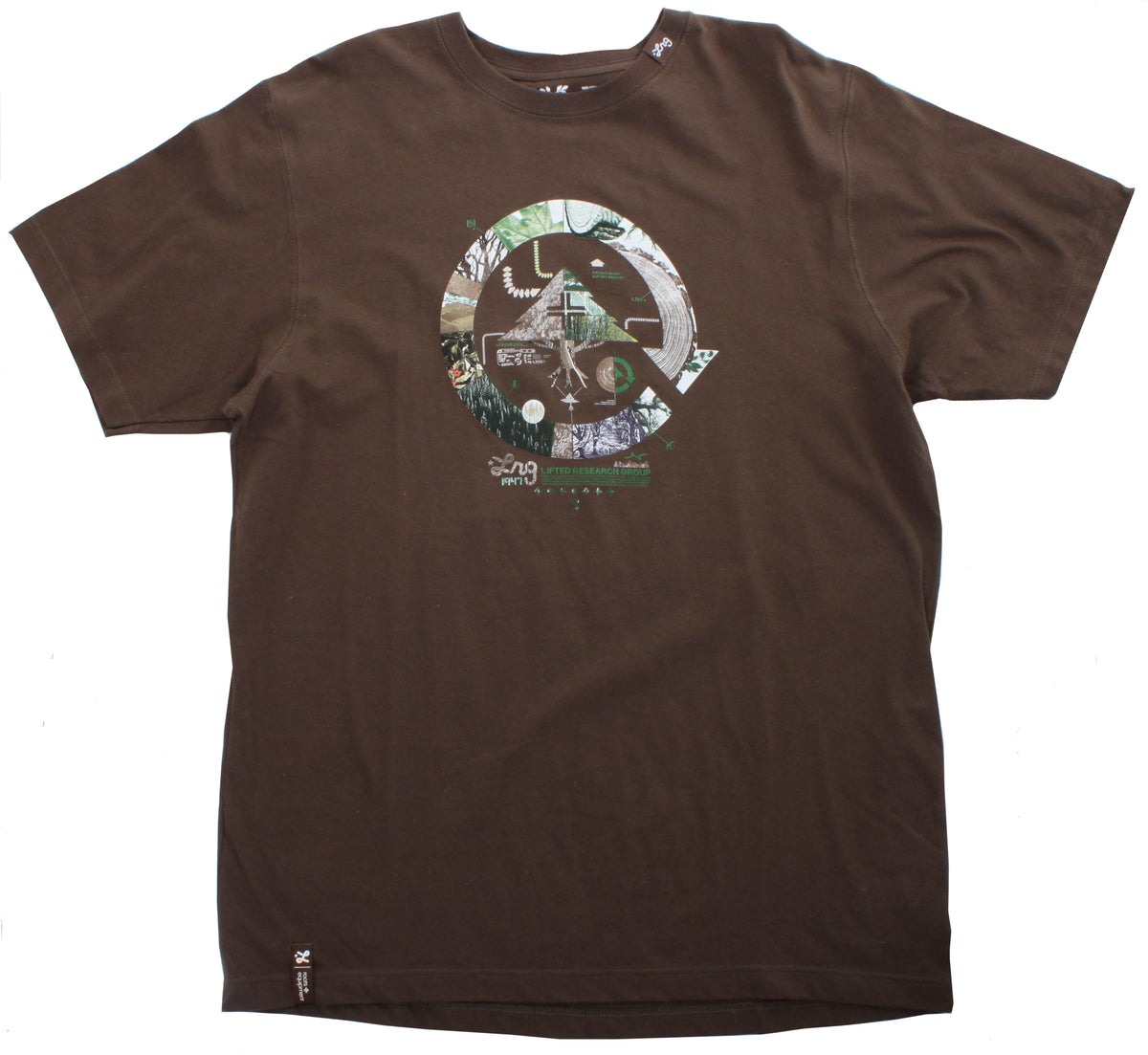 LRG Grass Roots Seven T Shirt Dark Chocolate