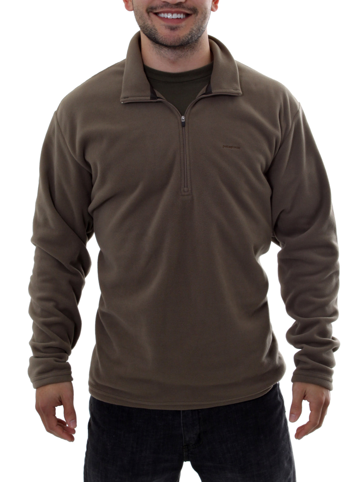 Patagonia Micro Deluxe 1/4 Zip Top Llama Brown