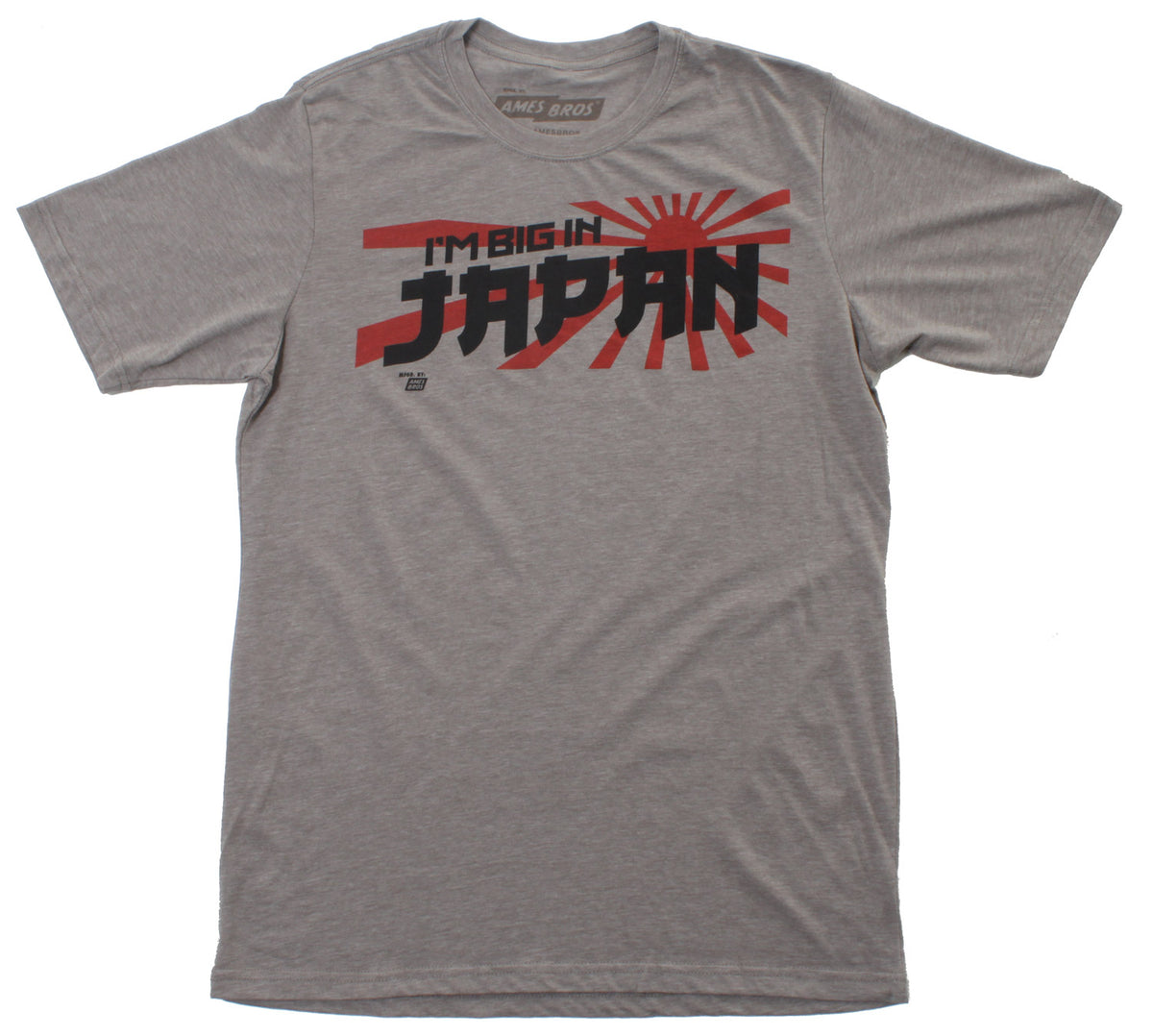 Ames Bros Big In Japan T Shirt Heather Ash