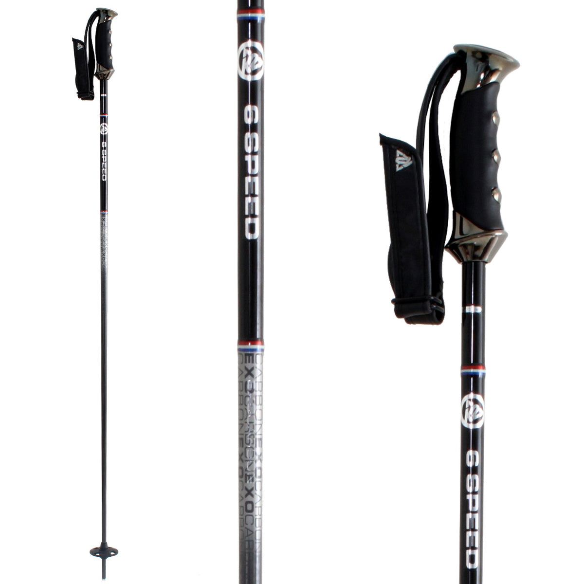 K2 6 Speed (Black) Ski Poles 2010 Black
