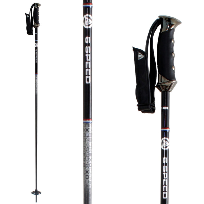 K2 6 Speed (Black) Ski Poles 2010