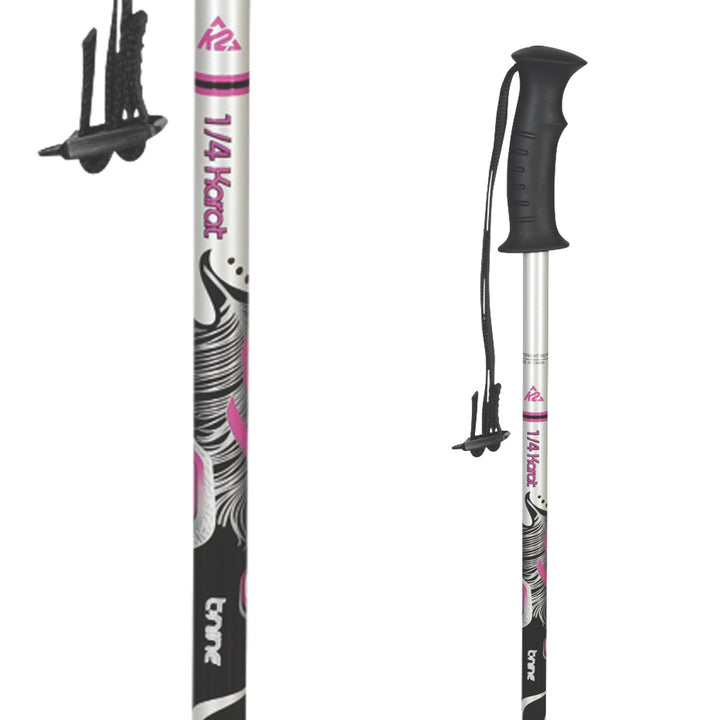 K2 1/4 Karat - Girl's Ski Poles 2010 Pearl