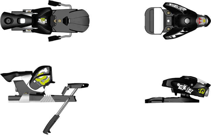 Salomon STH 16 Ski Bindings (130mm Brake) 2010 Black/Black