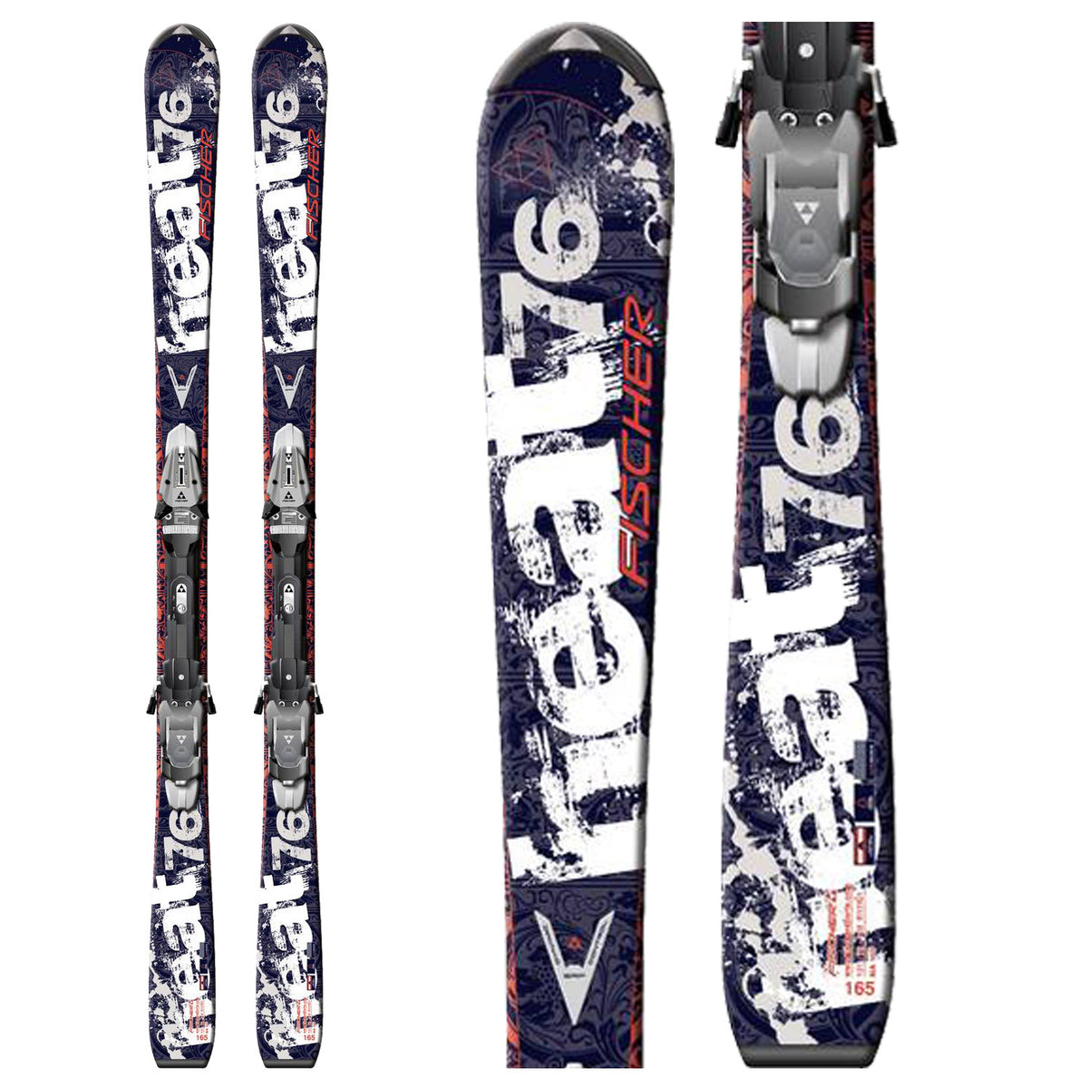 Fischer Heat 76 RF SP Skis + FSX12 Railflex2 Bindings 2010