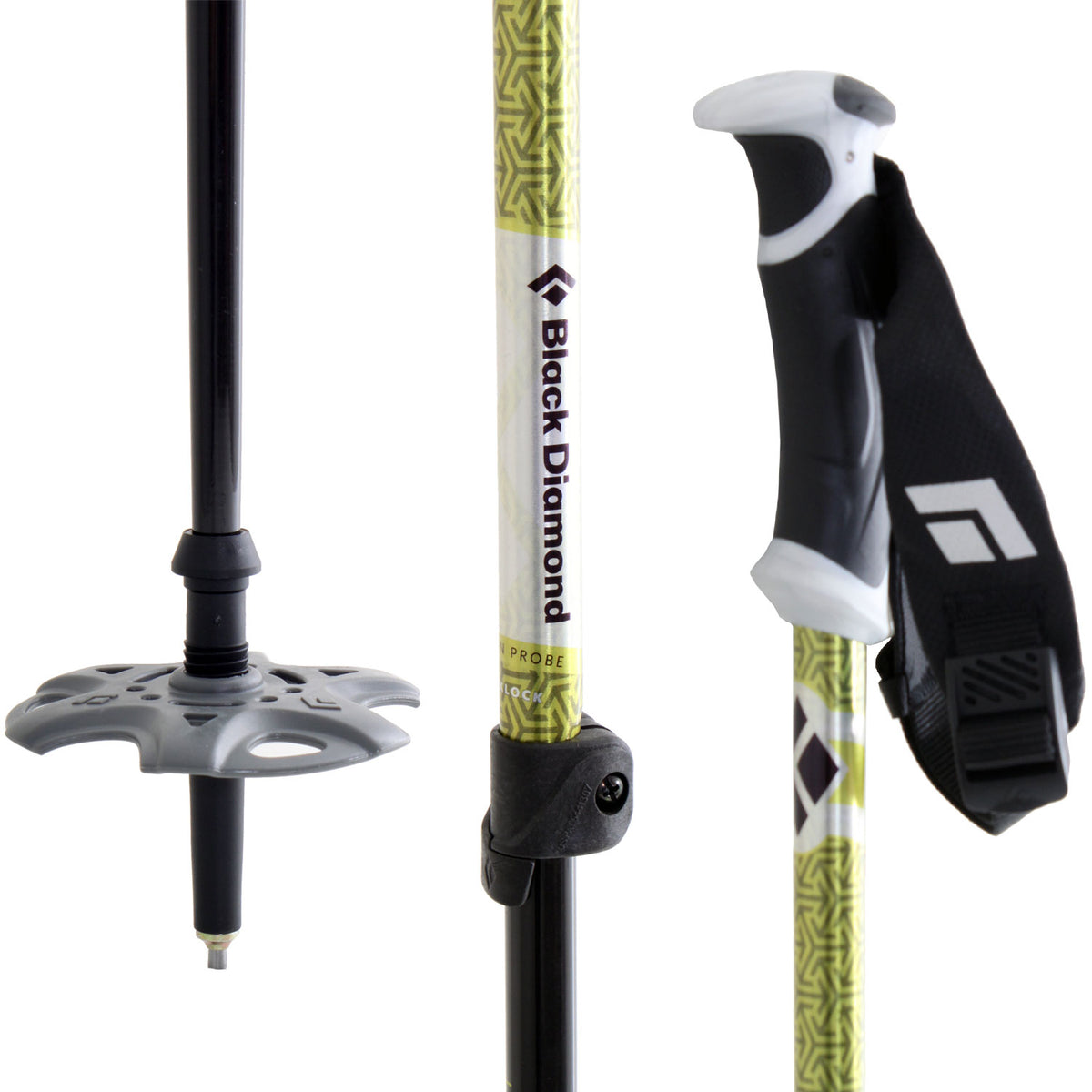 Black Diamond Carbon Probe Adjustable Ski Poles 2011 Limeade