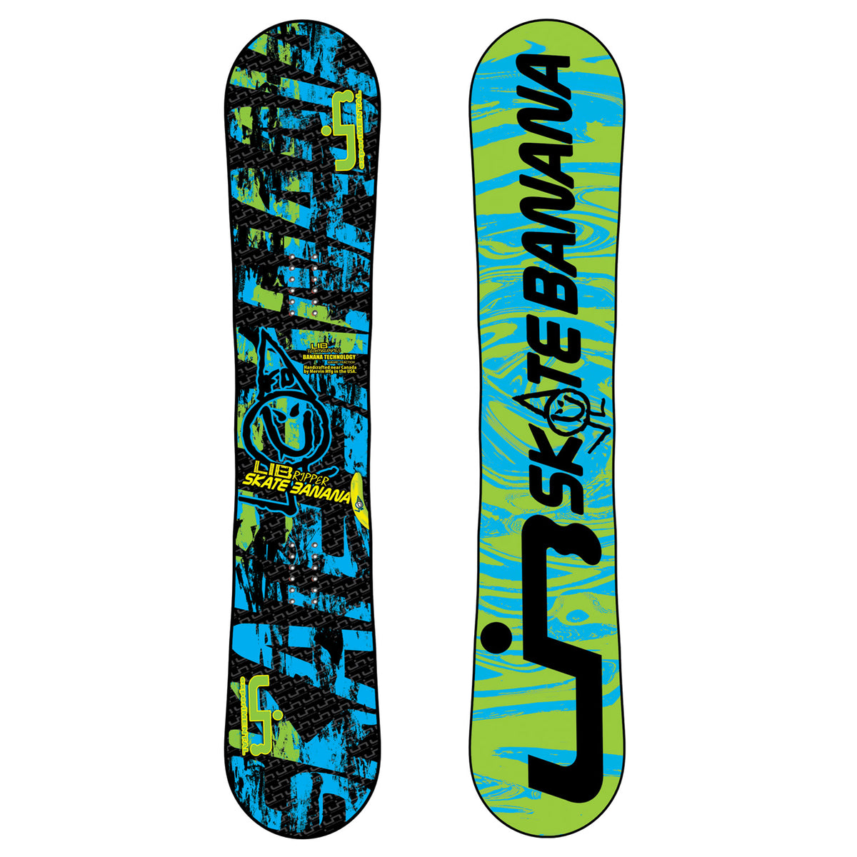 Lib Tech Lib Ripper Skate Banana BTX Banana Rocker (Blue/Green) Snowboard - Youth 2011