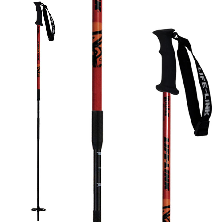 Life Link Variant Adjustable Ski Poles 2011 Red