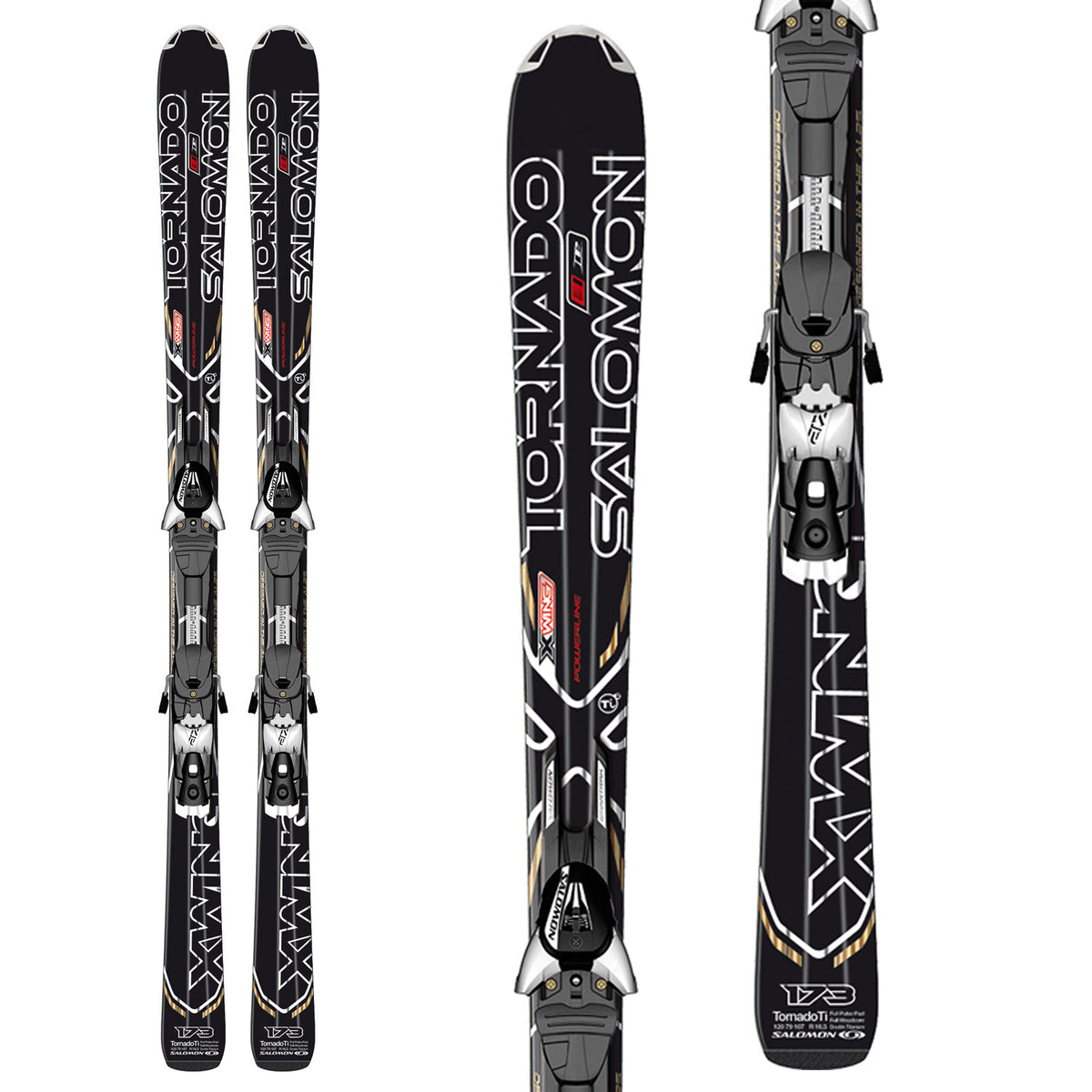 Salomon X-Wing Tornado Ti Powerling Skis + Z12 Bindings 2011
