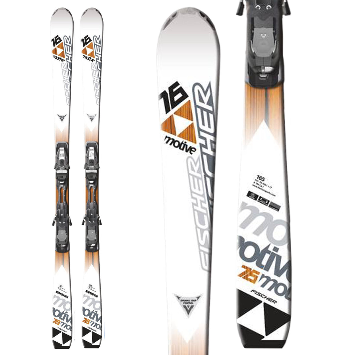 Fischer Motive 76 Powerrail Skis + RSX 12 Powerrail Bindings 2011
