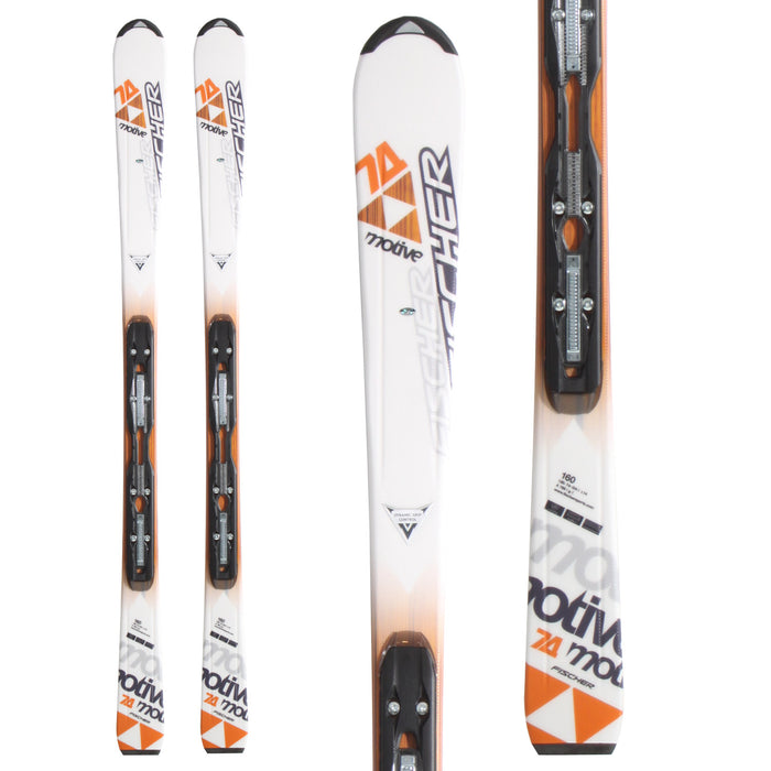 Fischer Motive 74 Powerrail Skis + RS 10 Powerrail Bindings 2011