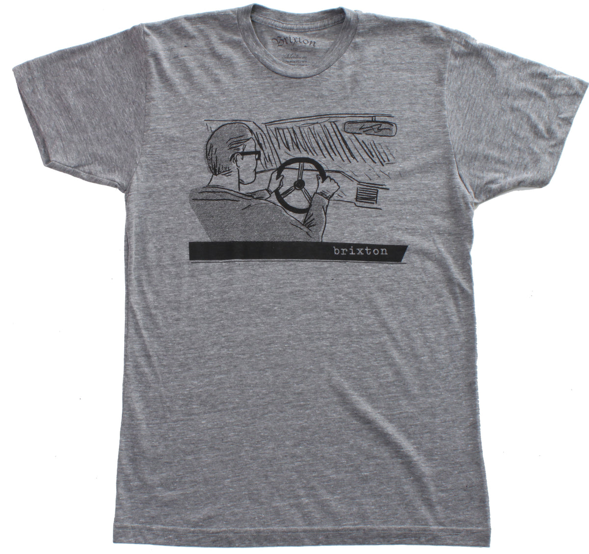 Brixton Driver T Shirt Heather Gray