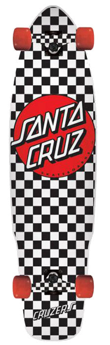 Santa Cruz Checkered Kicktail Skateboard Complete