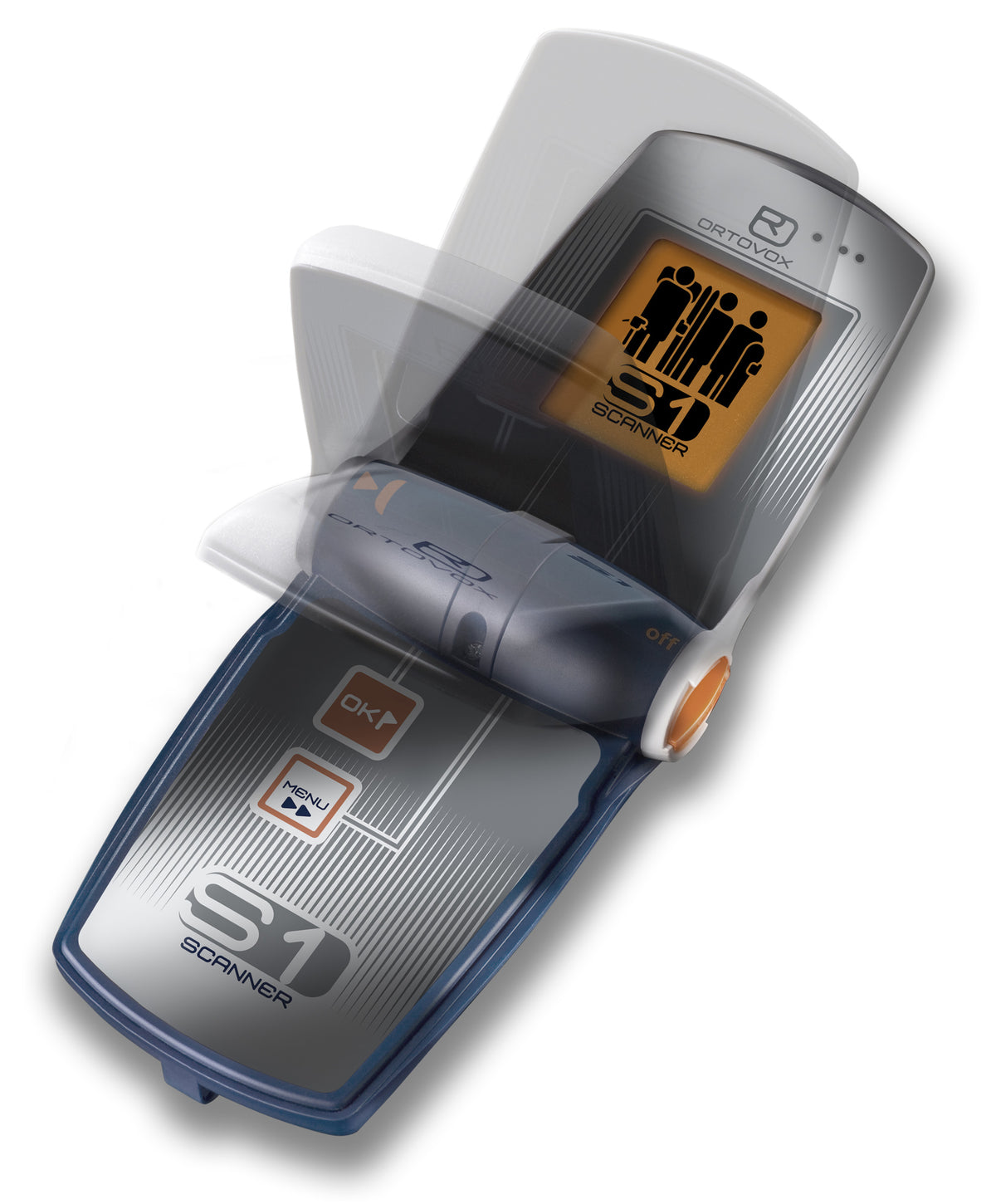 Ortovox S1 Scanner 2.1 Avalanche Transceiver Silver