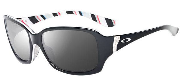 Oakley Discreet Polarized Sunglasses - Women's Black/Stripes/Grey Polarized