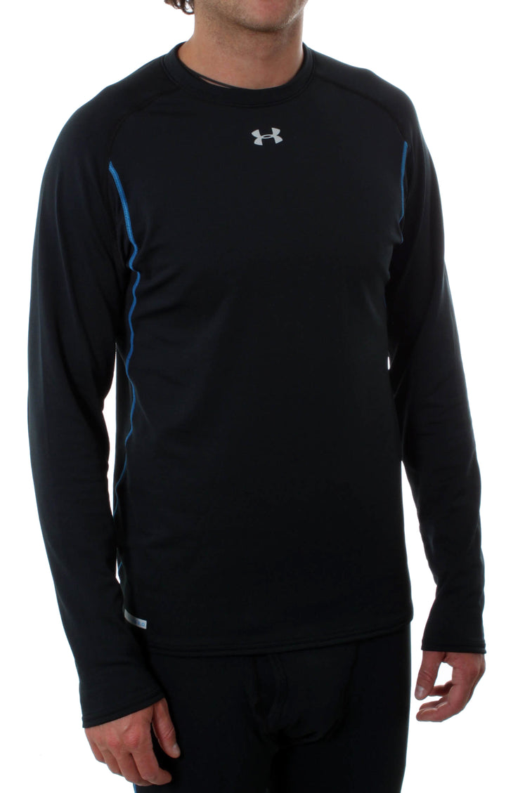 Under Armour Base 2.0 Crew Baselayer Top Black/Ocean