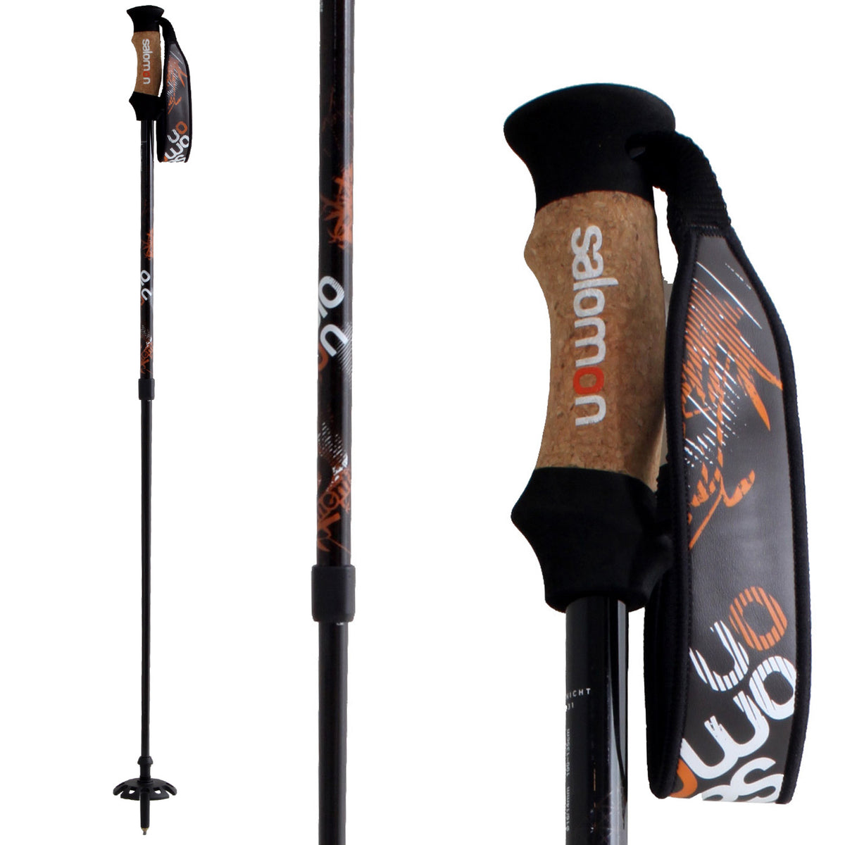 Salomon Element Vario Adjustable Ski Poles 2011 Black