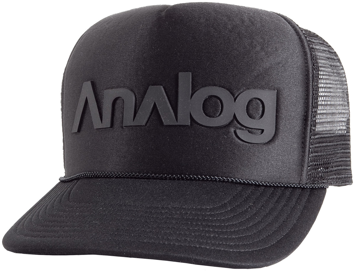 Analog Caution Trucker Hat True Black