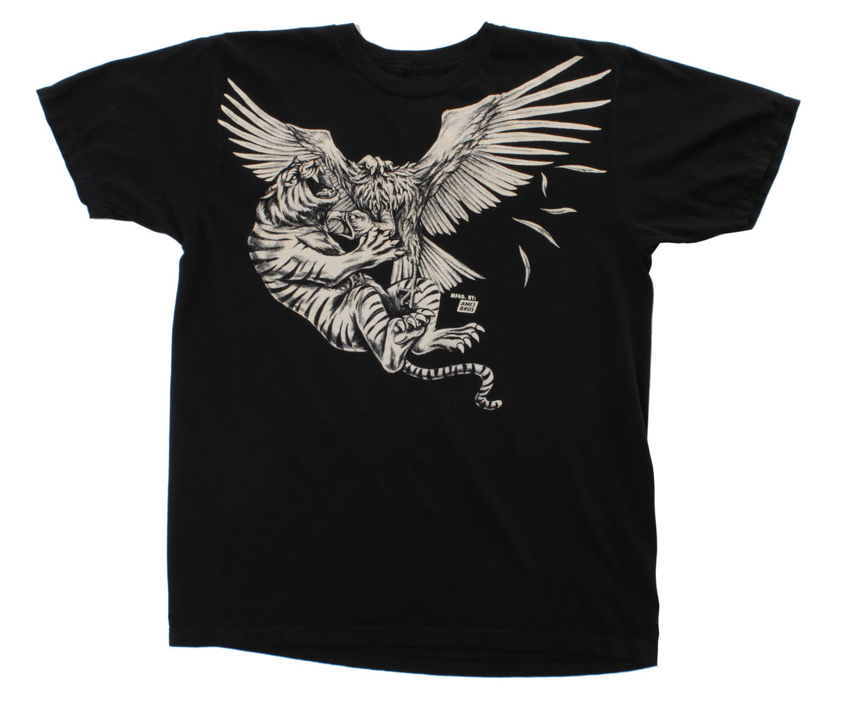 Ames Bros Tiger vs. Vulture T Shirt Black