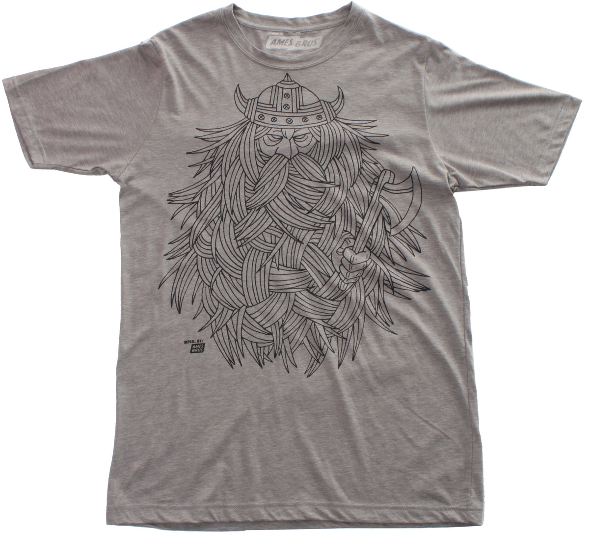 Ames Bros Barbarian T Shirt Heather Ash