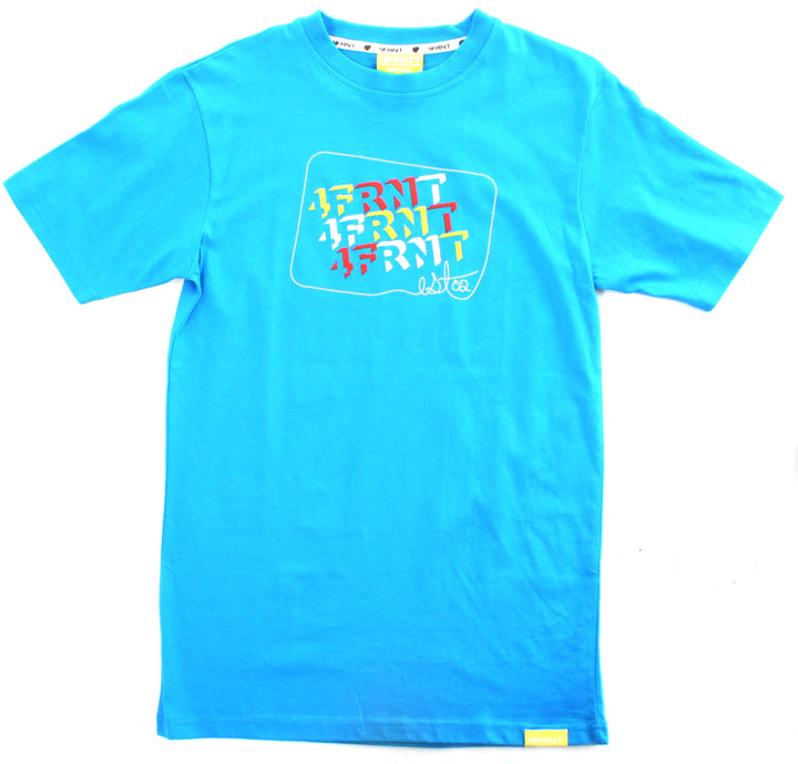 4FRNT Block Out T-Shirt Bright Blue