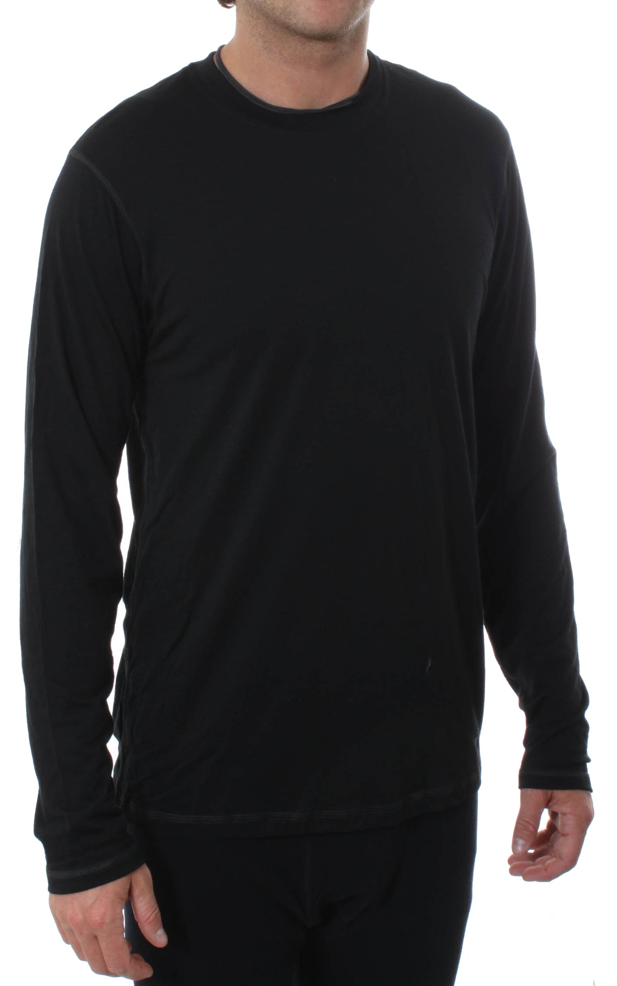 Smartwool Microweight Crew Long Sleeve Top Black