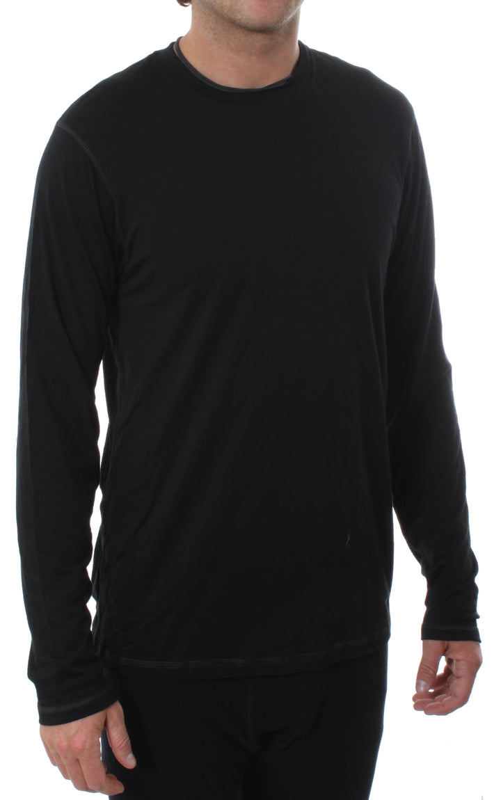 Smartwool Microweight Crew Long Sleeve Top Black