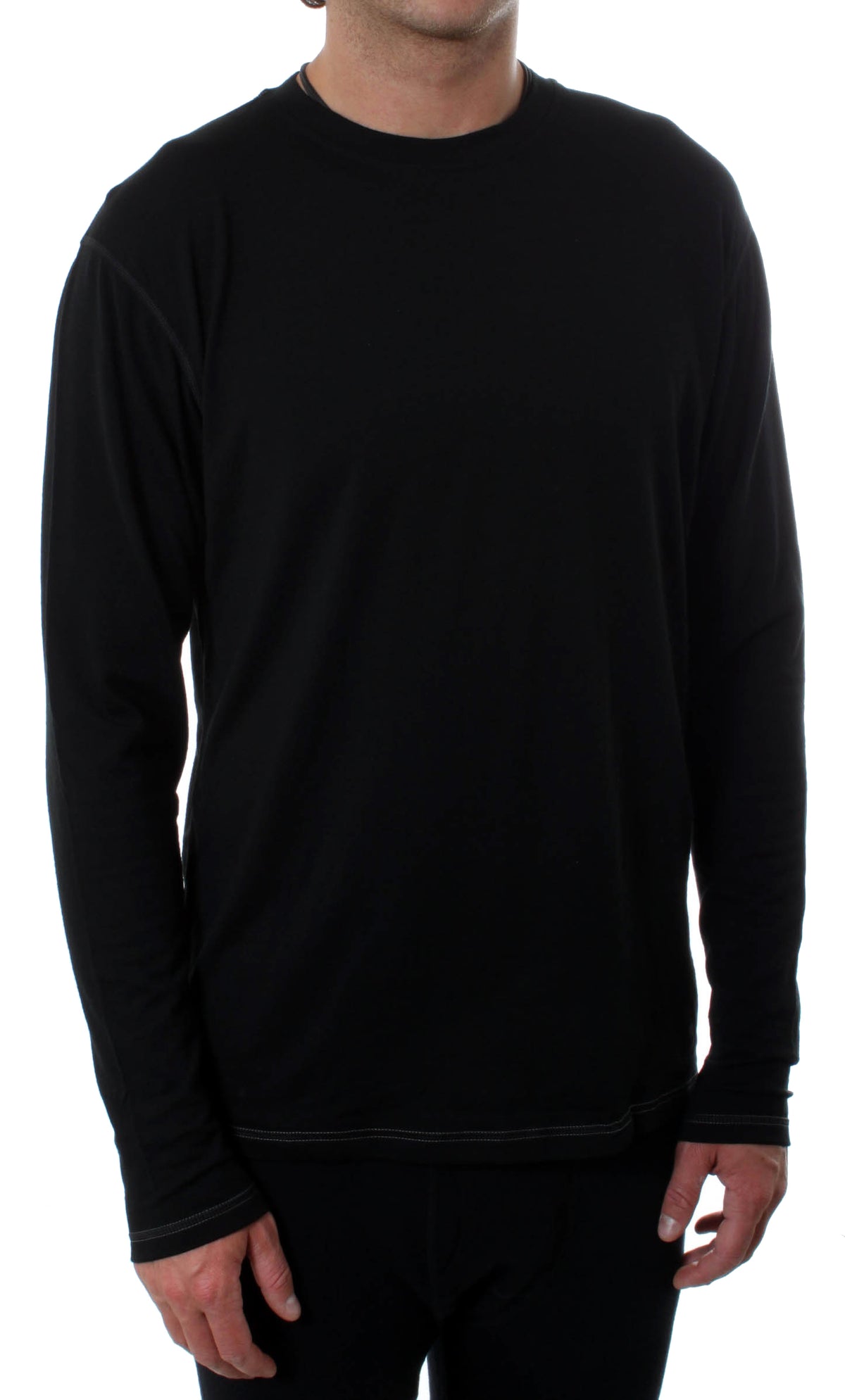 Smartwool Lightweight Crew Long Sleeve Top  Black
