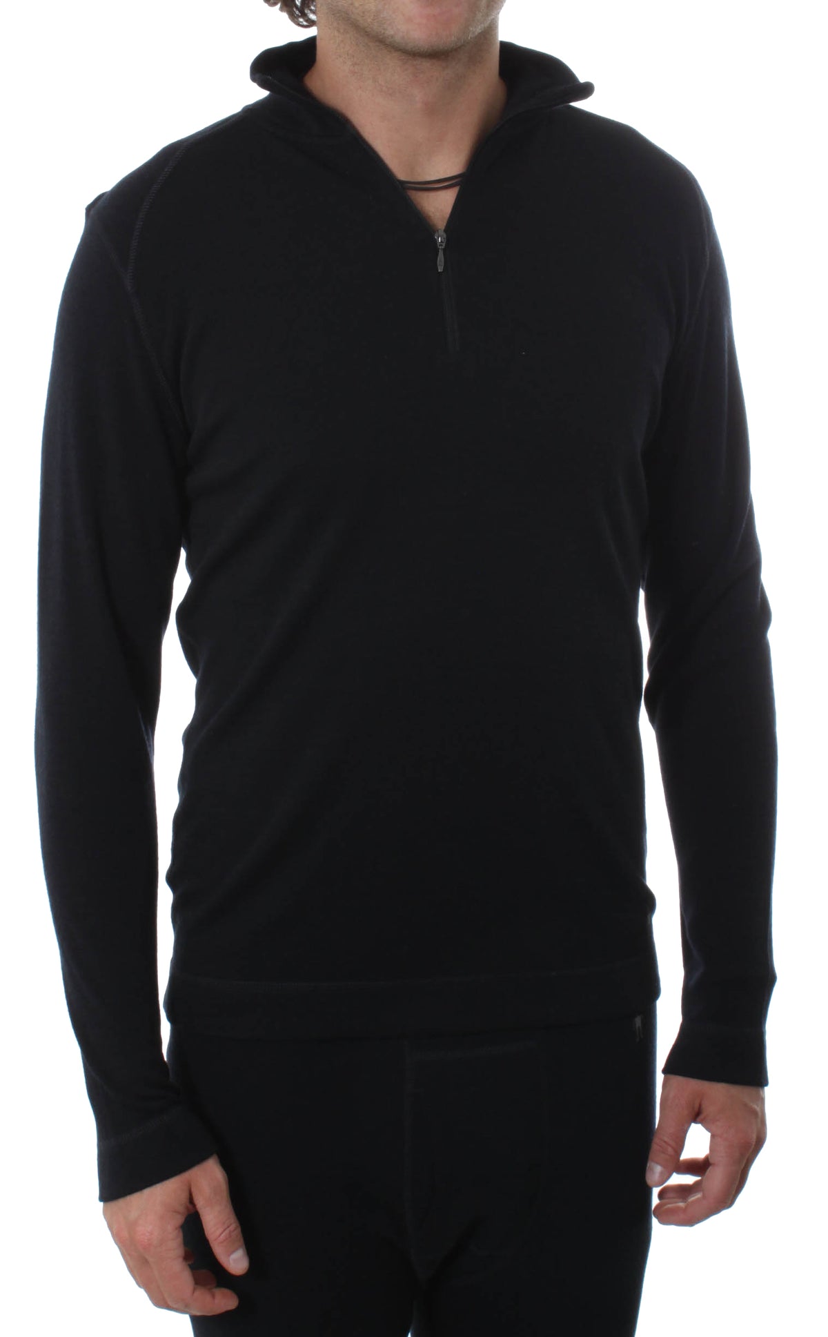 Smartwool Midweight Zip Long Sleeve T Black