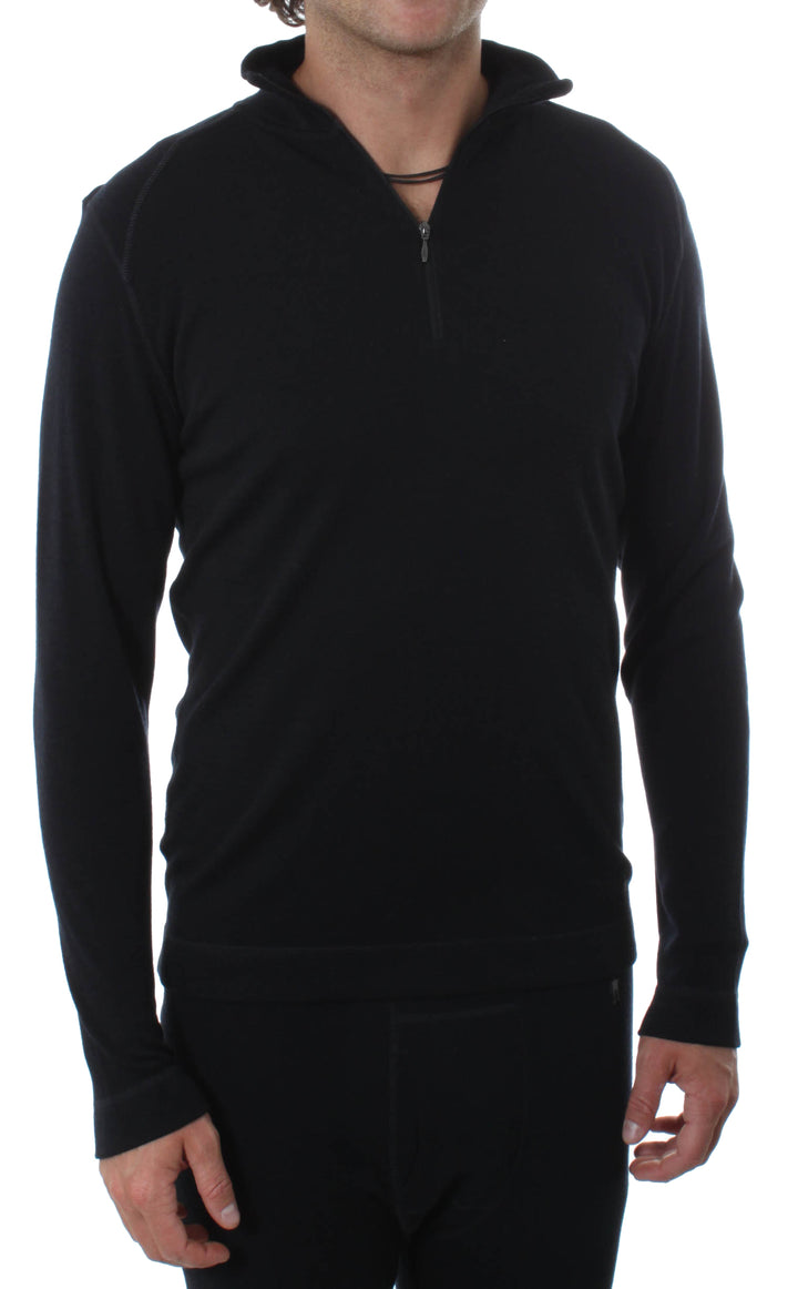 Smartwool Midweight Zip Long Sleeve T Black