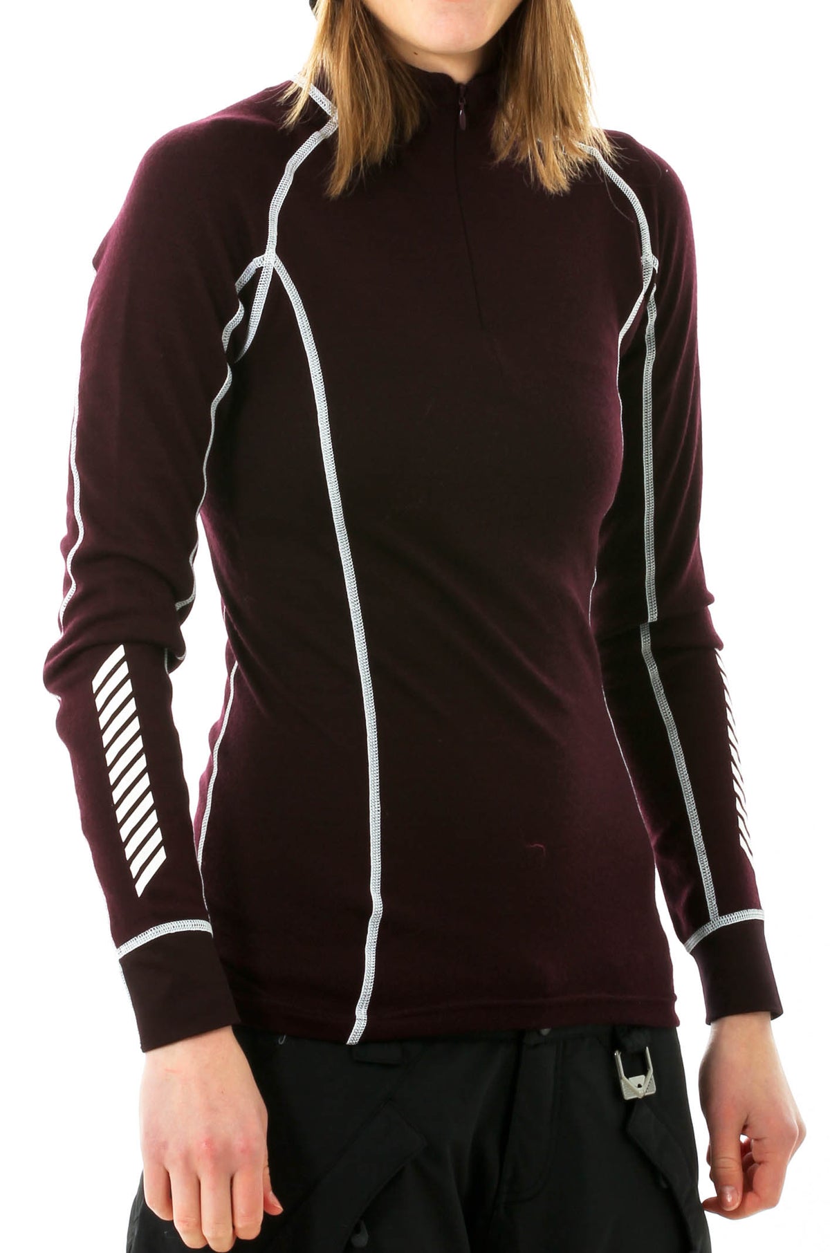 Helly Hansen Freeze 1/2 Zip Baselayer Top - Women's Blackberry Front View