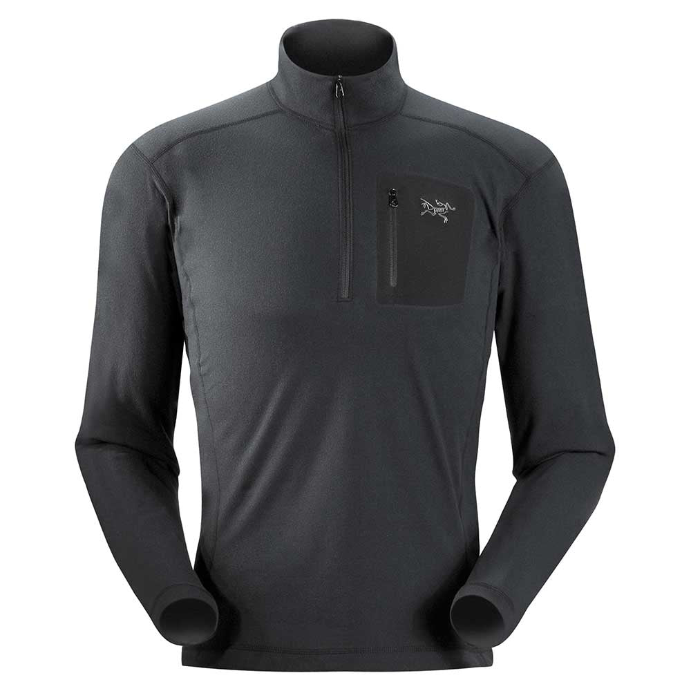 Arc'teryx Rho LT Zip Neck Baselayer Top  Black