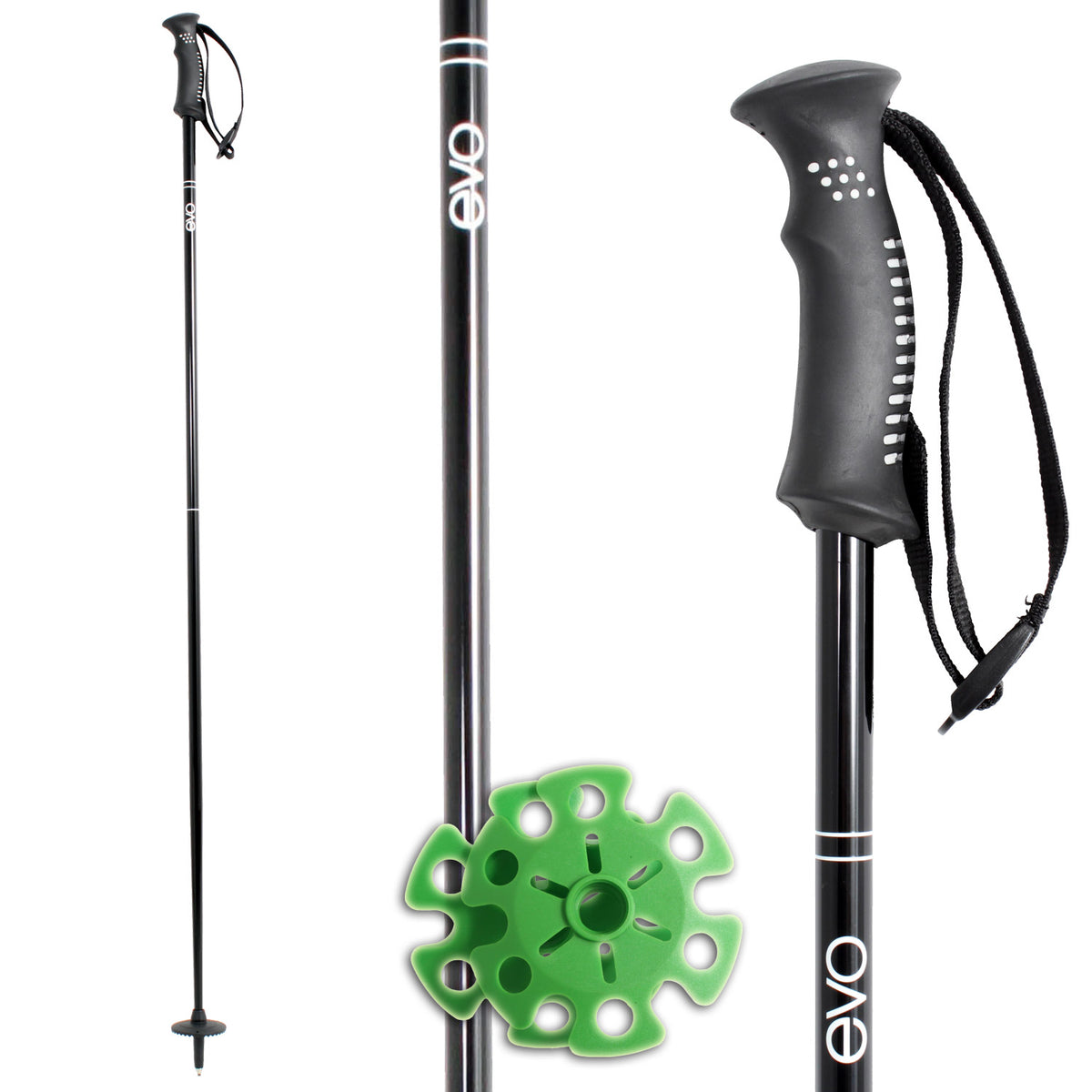 evo Northback Ski Poles 2012 Black
