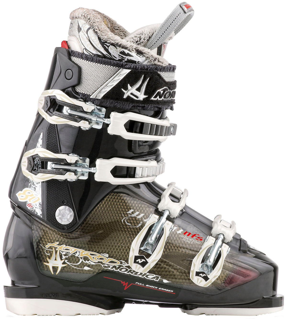 Nordica Hot Rod 80 W Ski Boots - Women's 2011 Black/Transparent Black