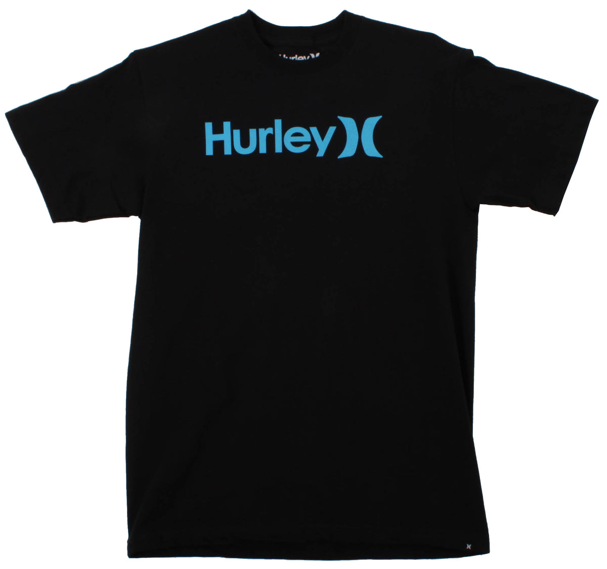 Hurley O&O Glow Mens Ss T-Shirt Black Cyan
