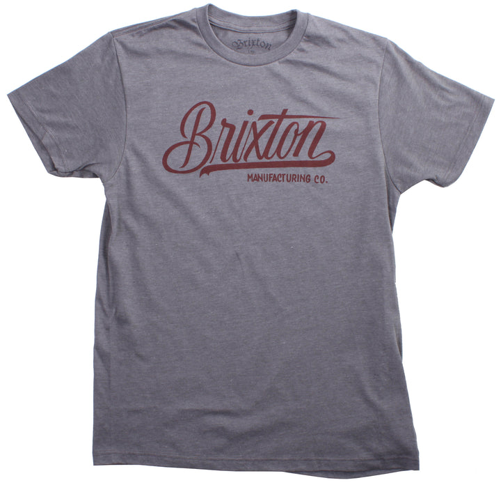 Brixton Homage T Shirt Heather Platinum