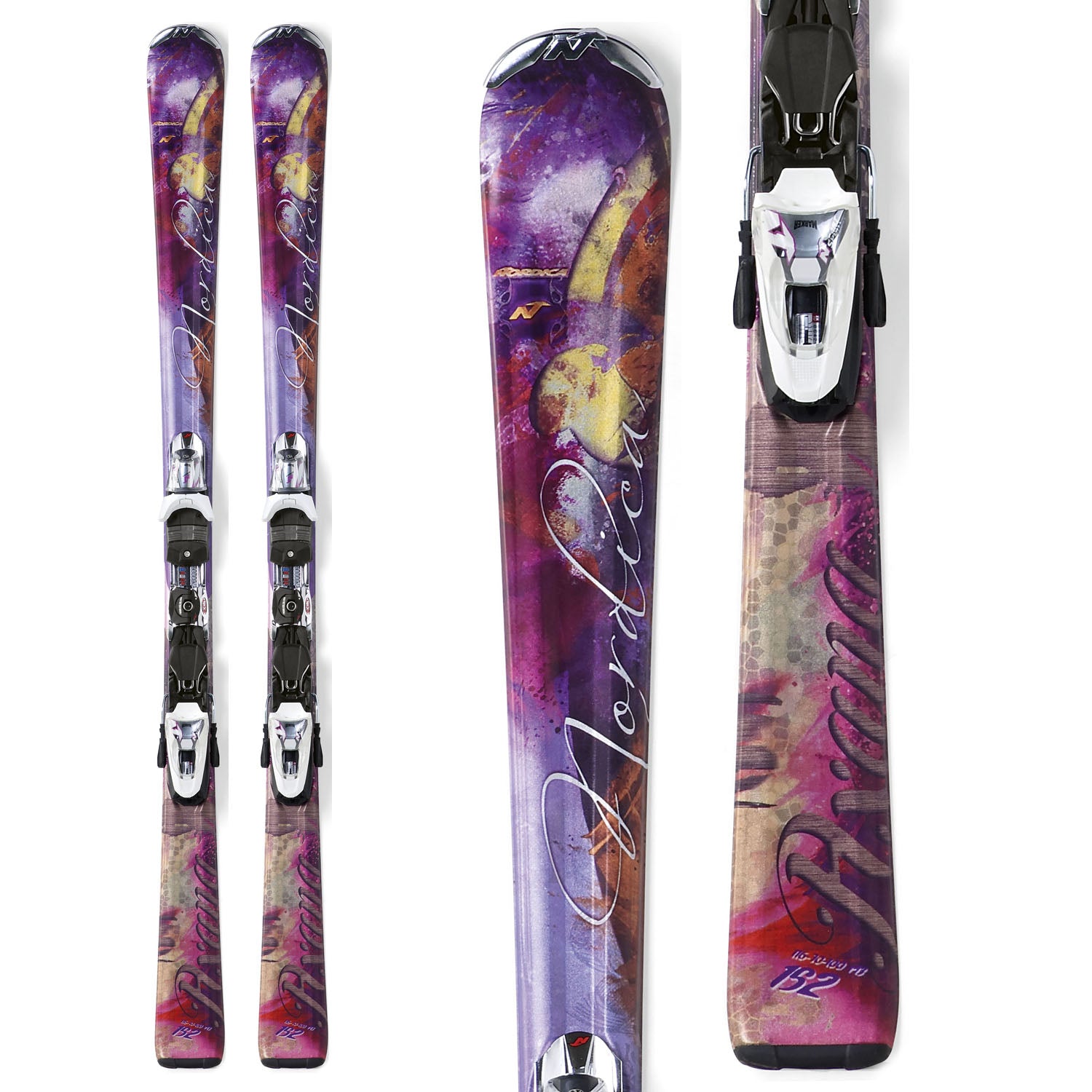NORDICA AXANA VIOLET　スキー板　152cm Nordica Axana Violet Skis + N Sport XCT Bindings - Women's 2012 – evo