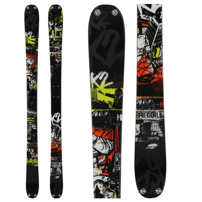 K2 Recoil Skis + Squire Schizo Bindings 2012