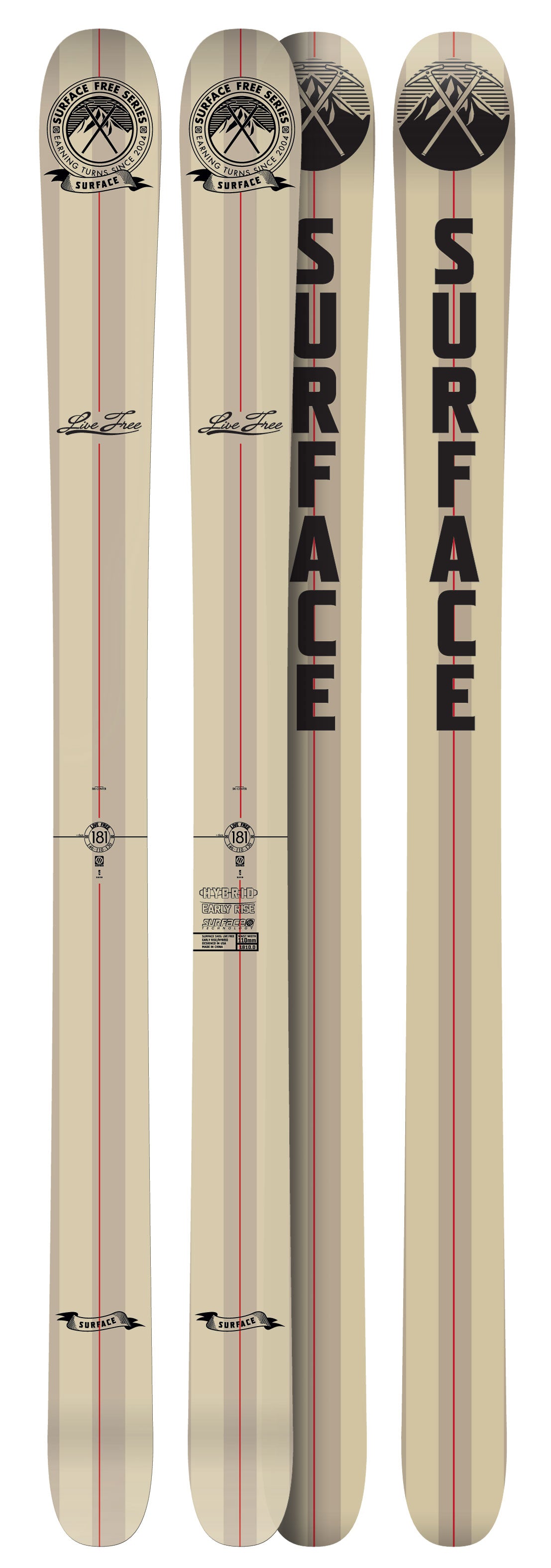 Surface Live Free Skis 2012
