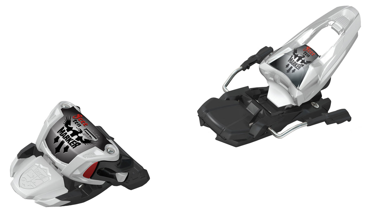 Marker Free Ten Ski Bindings (100mm Brakes) 2012 White/Black/Red