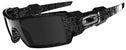 Oakley Oil Rig Sunglasses Polished Black/Silver Ghost Text/Black Iridium