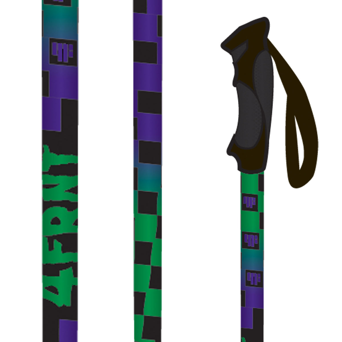 4FRNT Zombie Ski Poles 2012 Black/Green