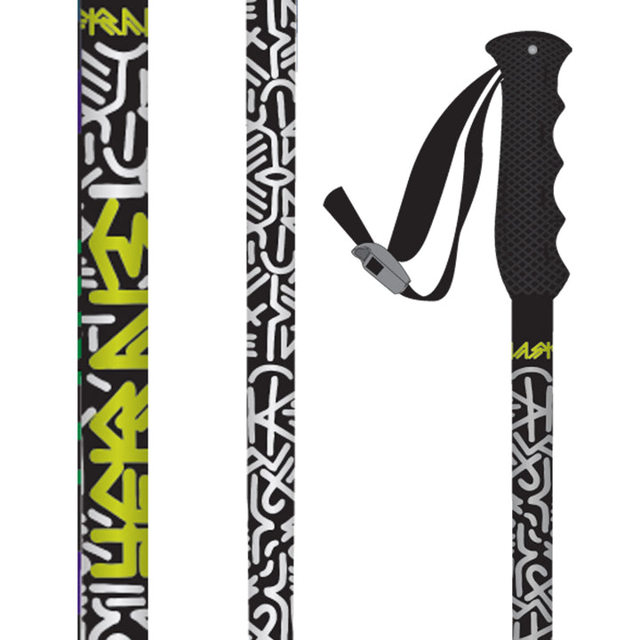 4FRNT Art Crimes Ski Poles 2012 Black