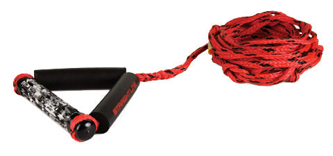 Straight Line Combo Handle Surf Rope Red/Black