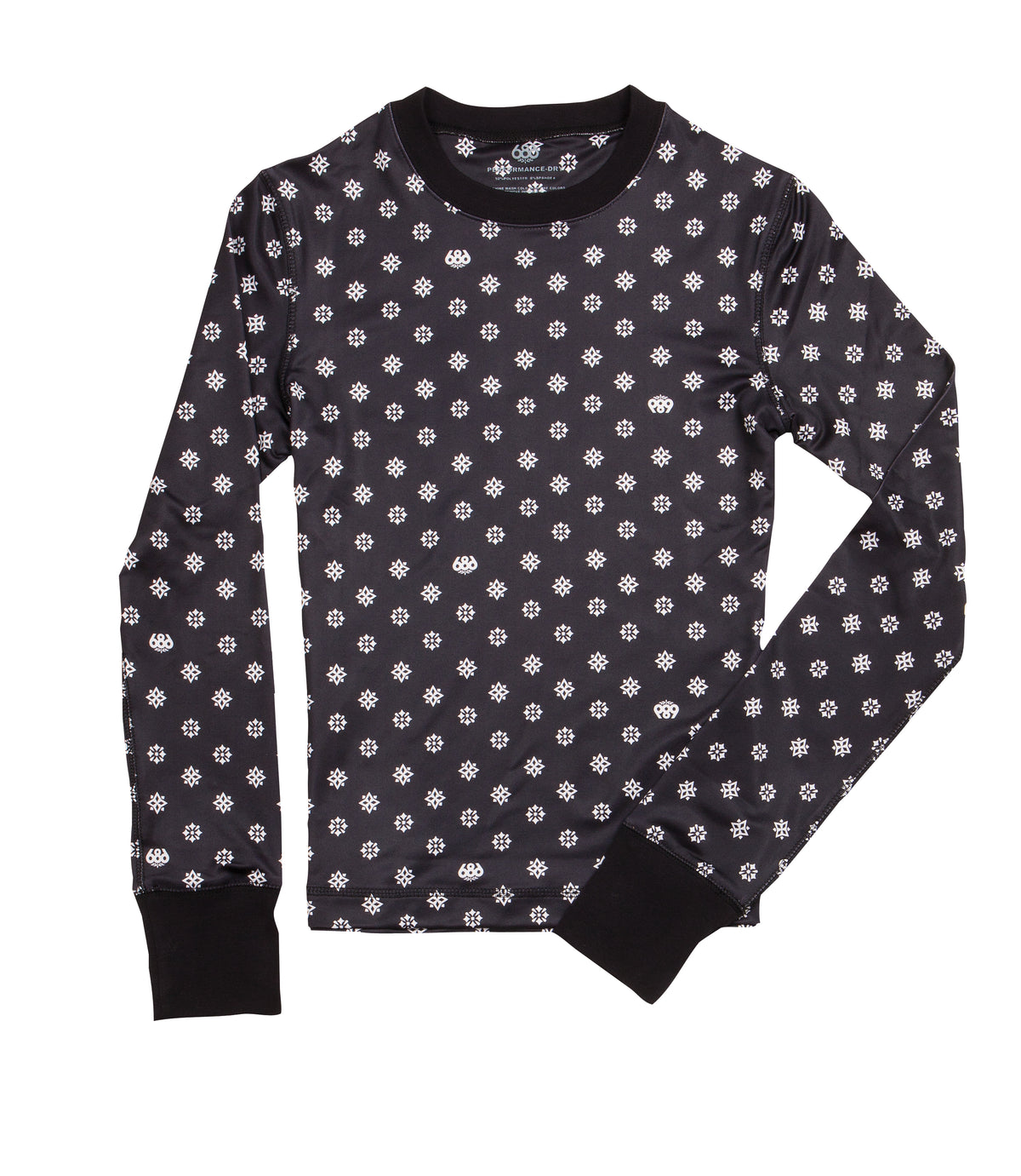 686 Emblem Base Layer Top - Women's Black Medallion Print