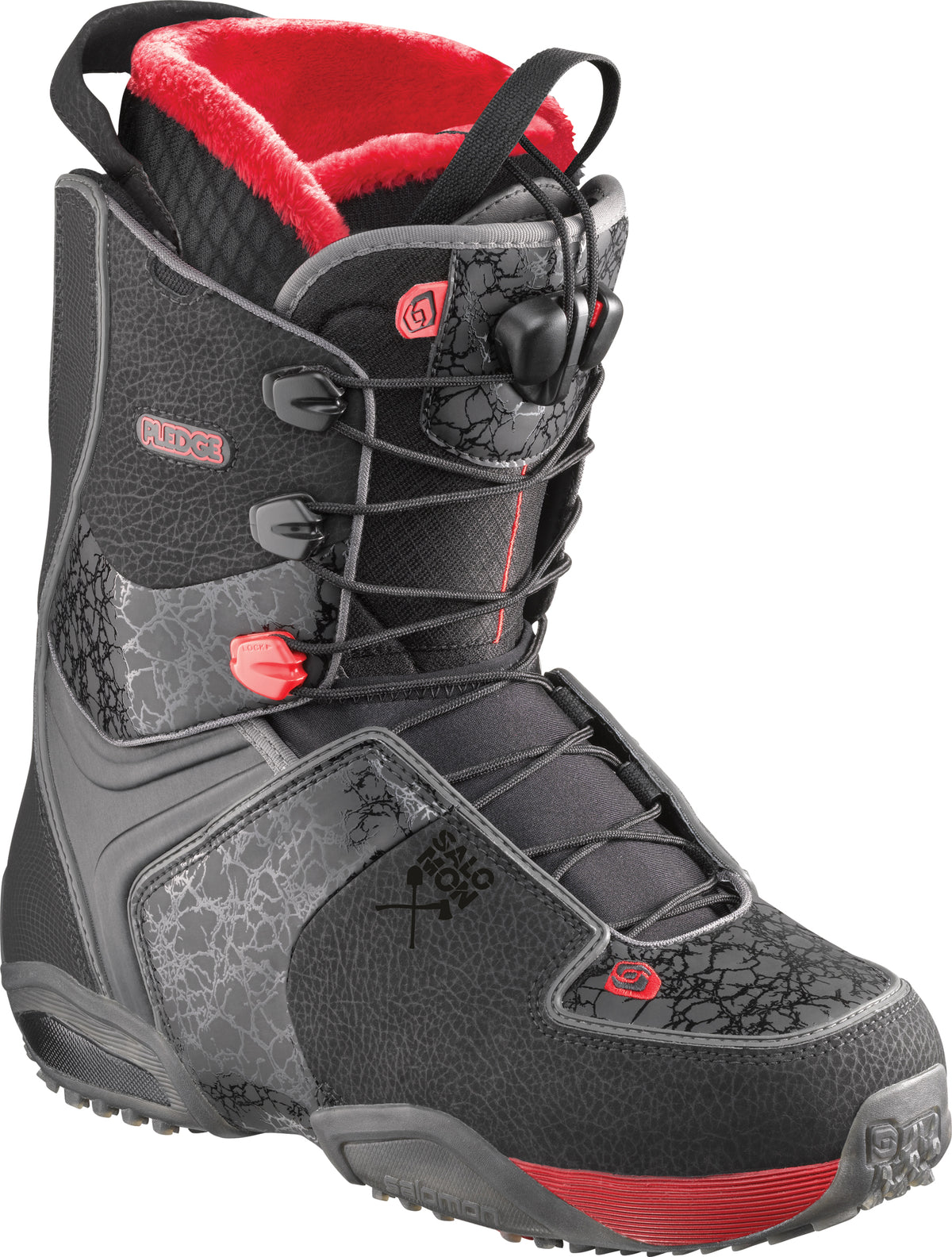 Salomon Pledge Snowboard Boots 2012 Black/Bright Red/Black