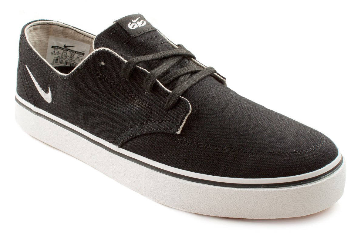 Nike 6.0 Braata LR Canvas Shoes Black/White/Gum Med Brown/White