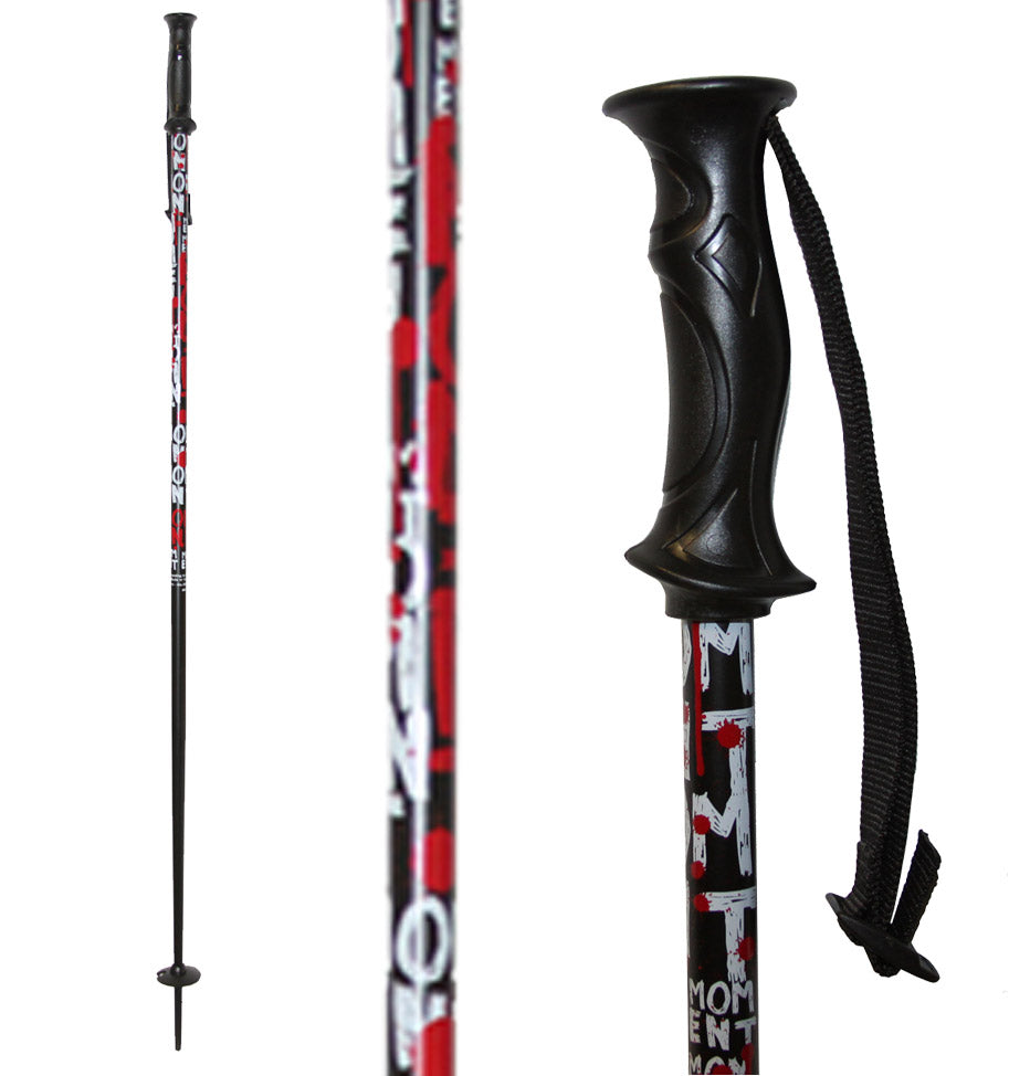 Moment Nightmare Ski Poles 2012 Black/Red