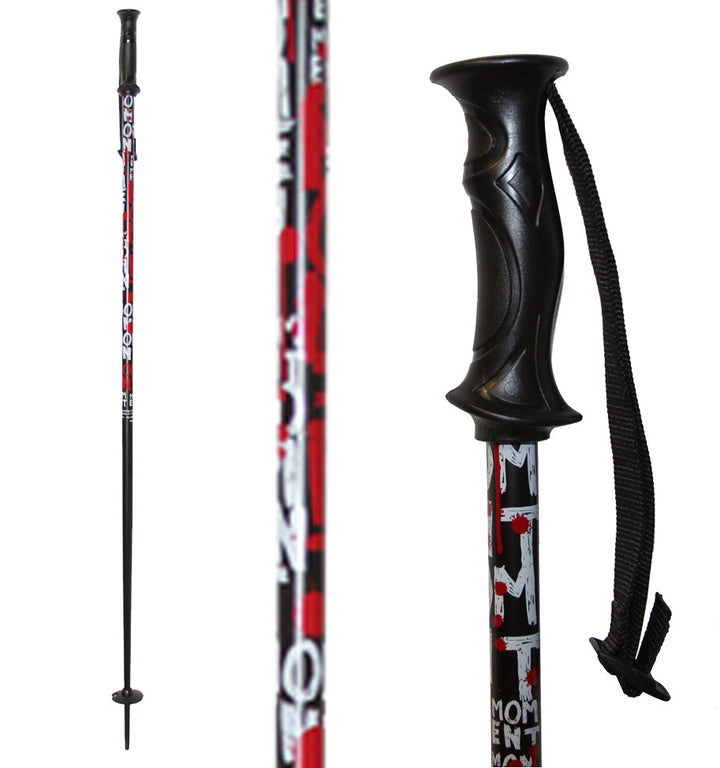 Moment Nightmare Ski Poles 2012 Black/Red