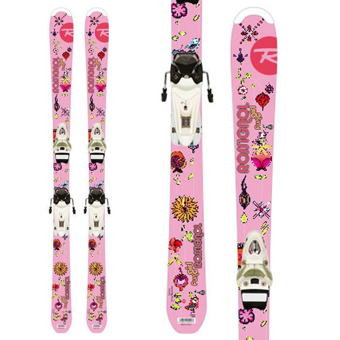 Rossignol Fun Girl Skis + Saphir 70 Bindings - Youth 2012