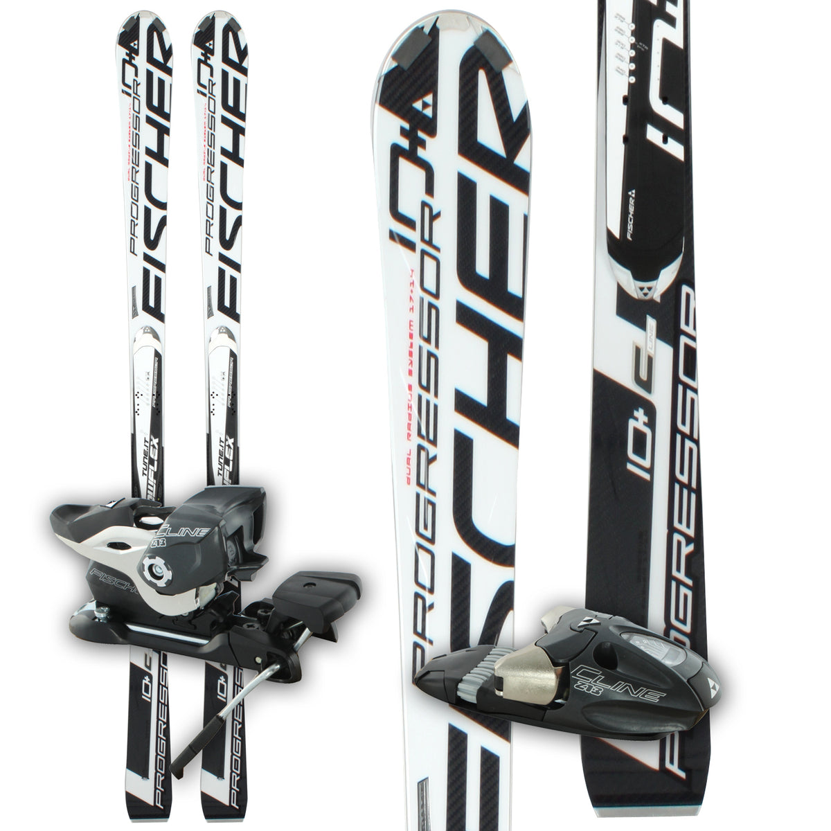 Fischer Progressor 10+ C-Line Skis + C-Line Z13 Flowflex Bindings 2012